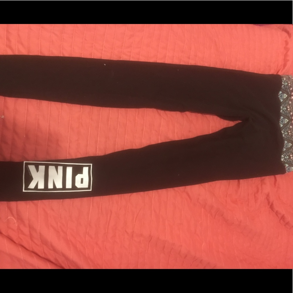 PINK black leggings xs